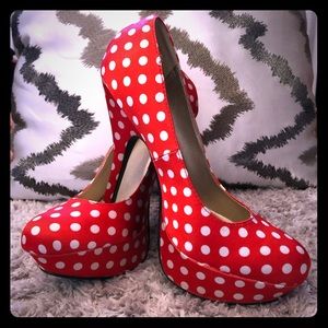 Red Polka Dot Heels